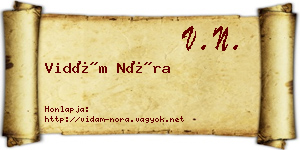 Vidám Nóra névjegykártya